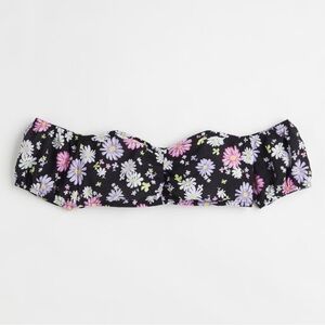 H&M Off-The-Shoulder Crop Top Floral